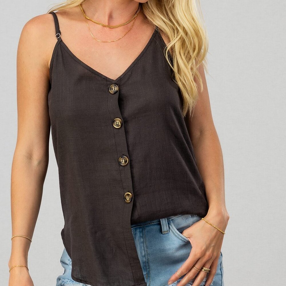 Linen Black Cami